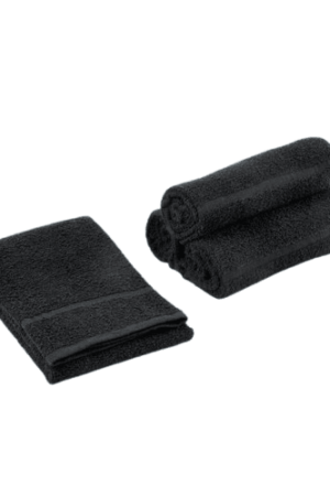 Asciugamano nero antimacchia 50x90 cm - 360 gr - CONF. 12 PZ