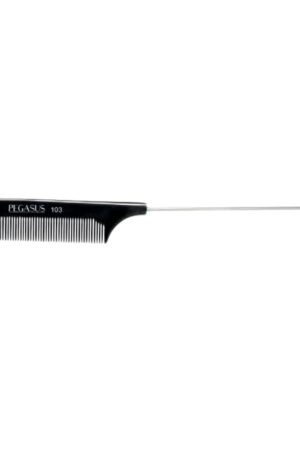 Pettine a coda in metallo PEGASUS 21,5 CM Professionale in Ebanite Antistatica
