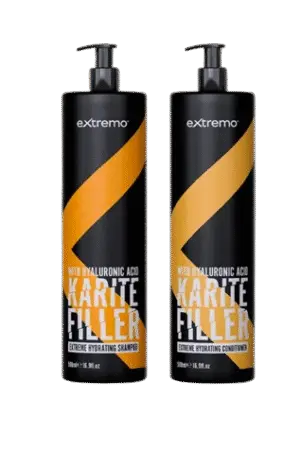 Extremo maschera capelli crespi e secchi